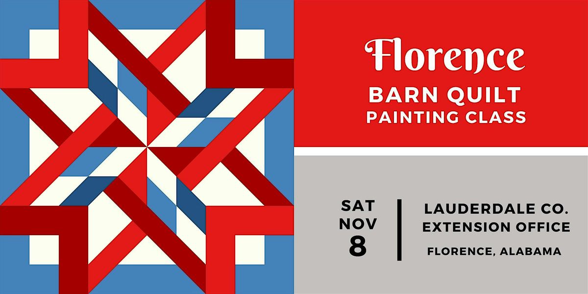Florence Barn Quilt Painting Class - SATURDAY, NOVEMBER 8