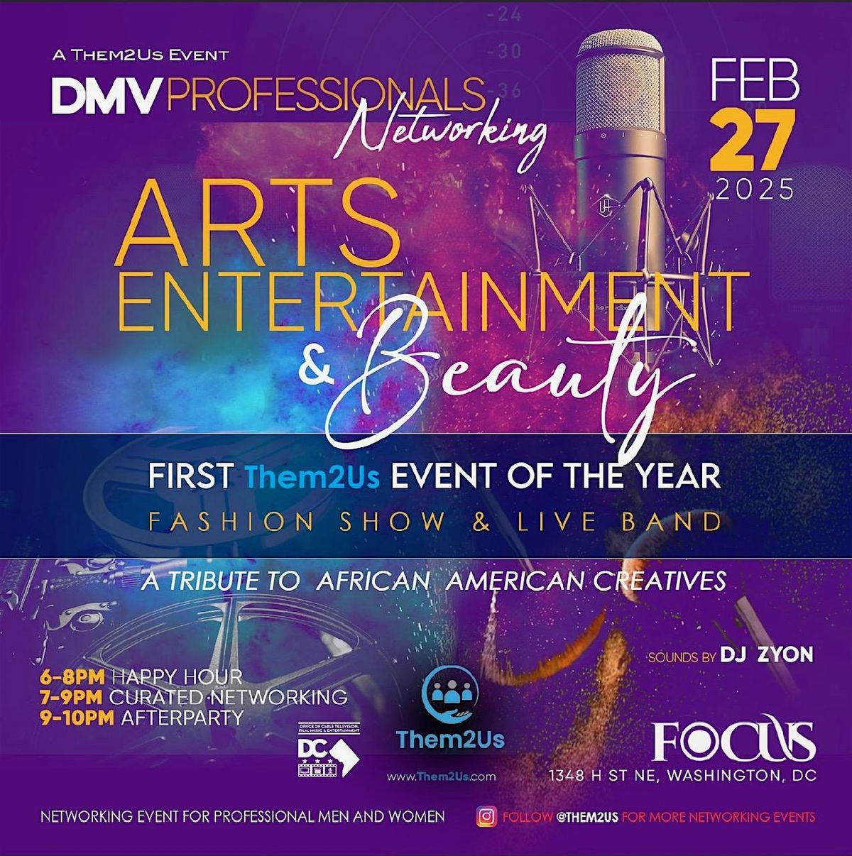 DMV Professional Networking Event:  Arts, Entertainment, and Beauty!