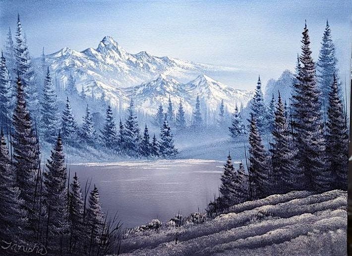 Bob Ross Oils Class Sun January 12th  9am - 3pm $95 Includes All Materials