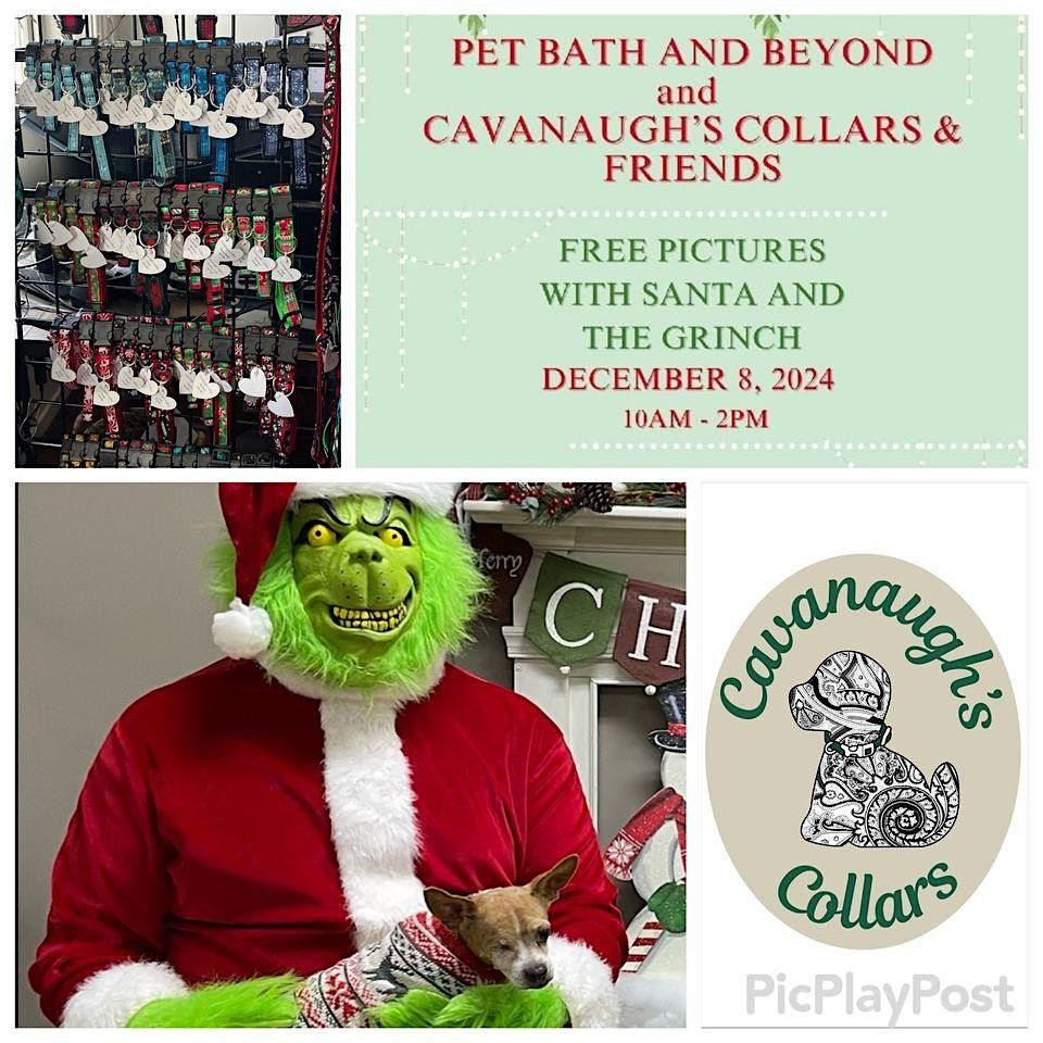 Pictures with Santa & the Grinch with Cavanaugh's Collars