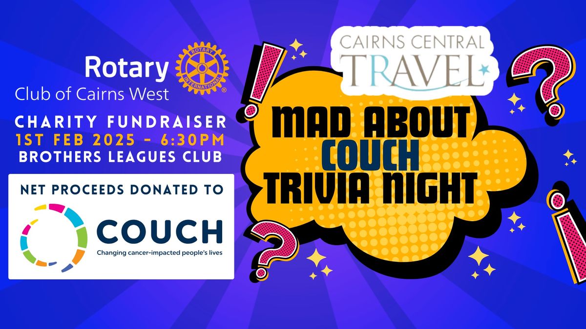 Cairns Central Travel MAD ABOUT COUCH Trivia Night