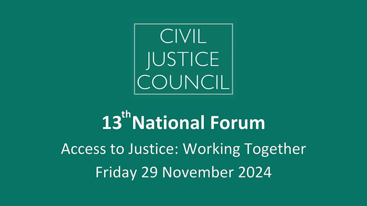 CJC National Forum on Access to Justice: Working Together