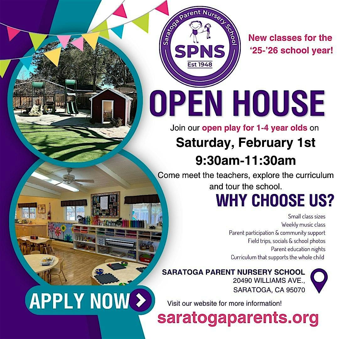 Preschool Open House - Ages 1-4 years