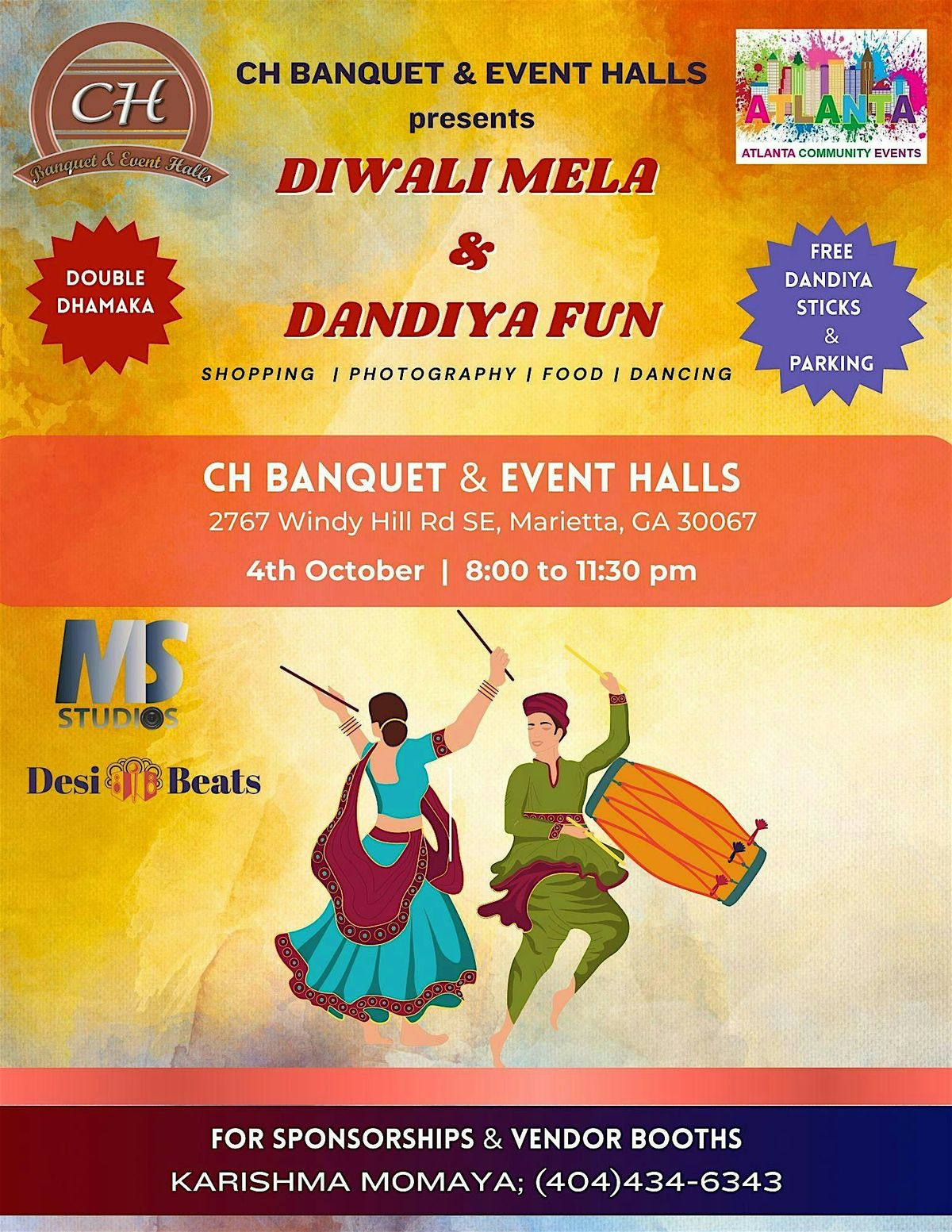 DANDIYA  FUN & DIWALI MELA in MARIETTA, GA OCT 4th