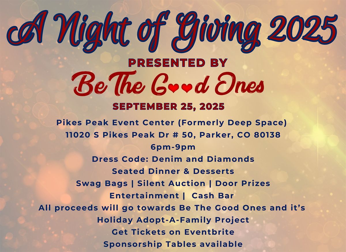 Be The Good Ones 2025 Night of Giving Silent Auction and Party
