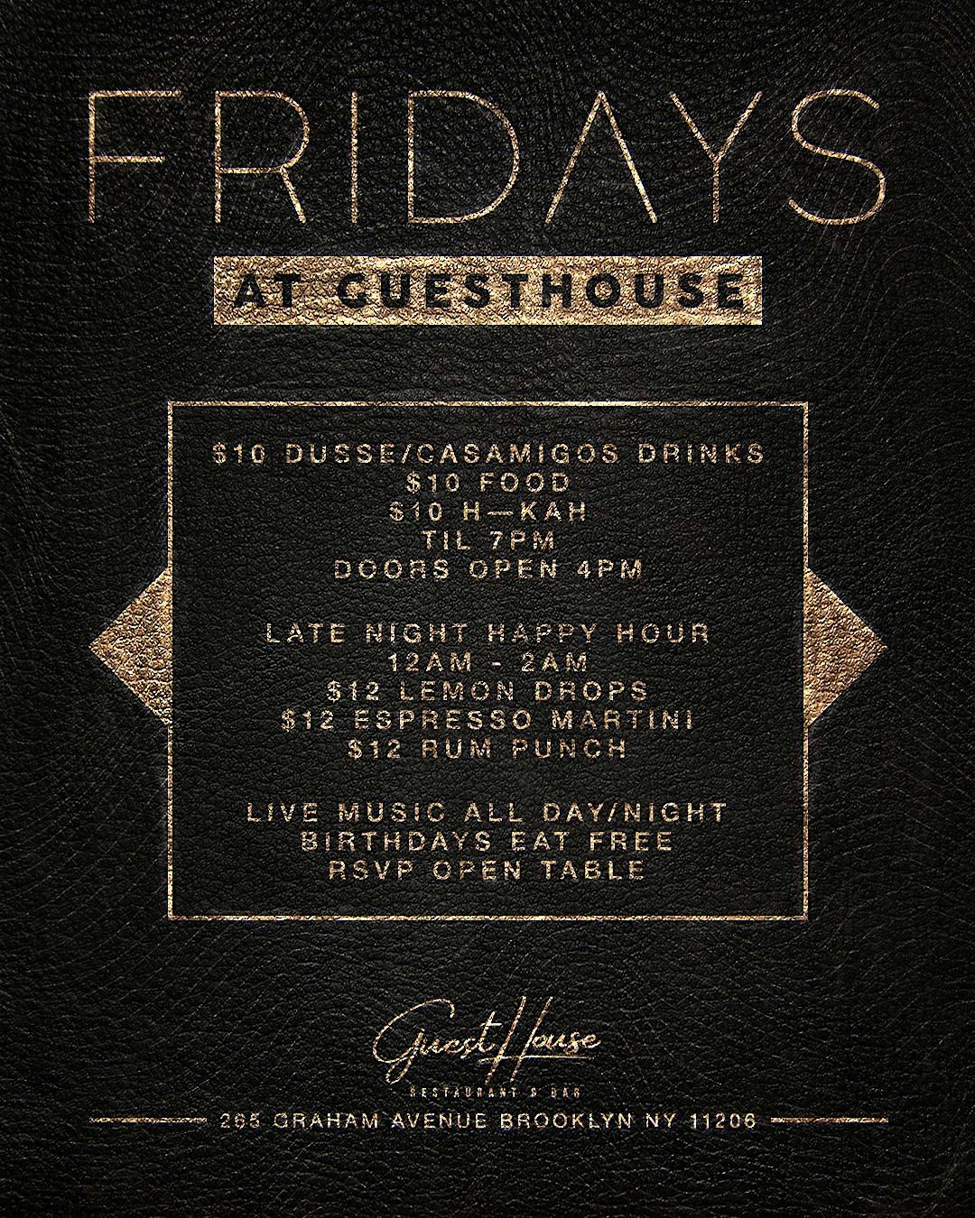 Fridays At GuestHouse