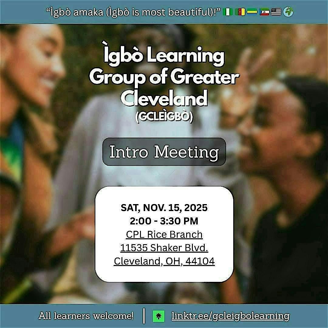 \u00ccgb\u00f2 Learning Group of Greater Cleveland Intro Meeting