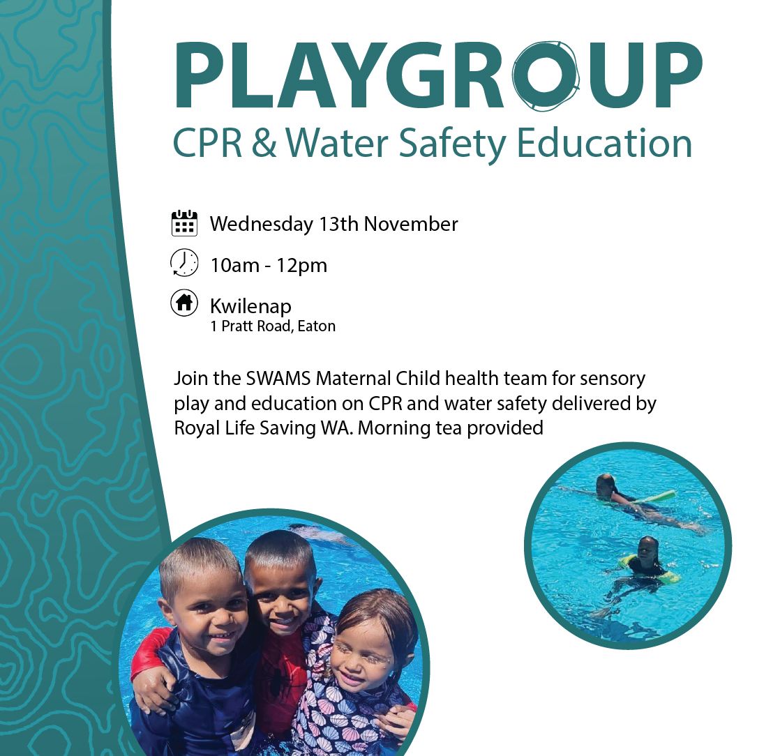 Playgroup CPR & Water Safety Session at SWAMS Maternal & Child Health