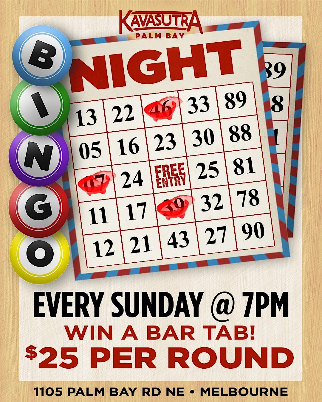 Bingo Sunday!, Kavasutra Kava Bar Palm Bay, Melbourne, 9 October 2022
