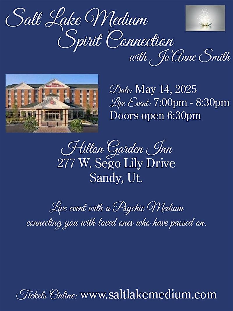 LIVE "SPIRIT CONNECTION" EVENT WITH SALT LAKE MEDIUM, JO'ANNE SMITH