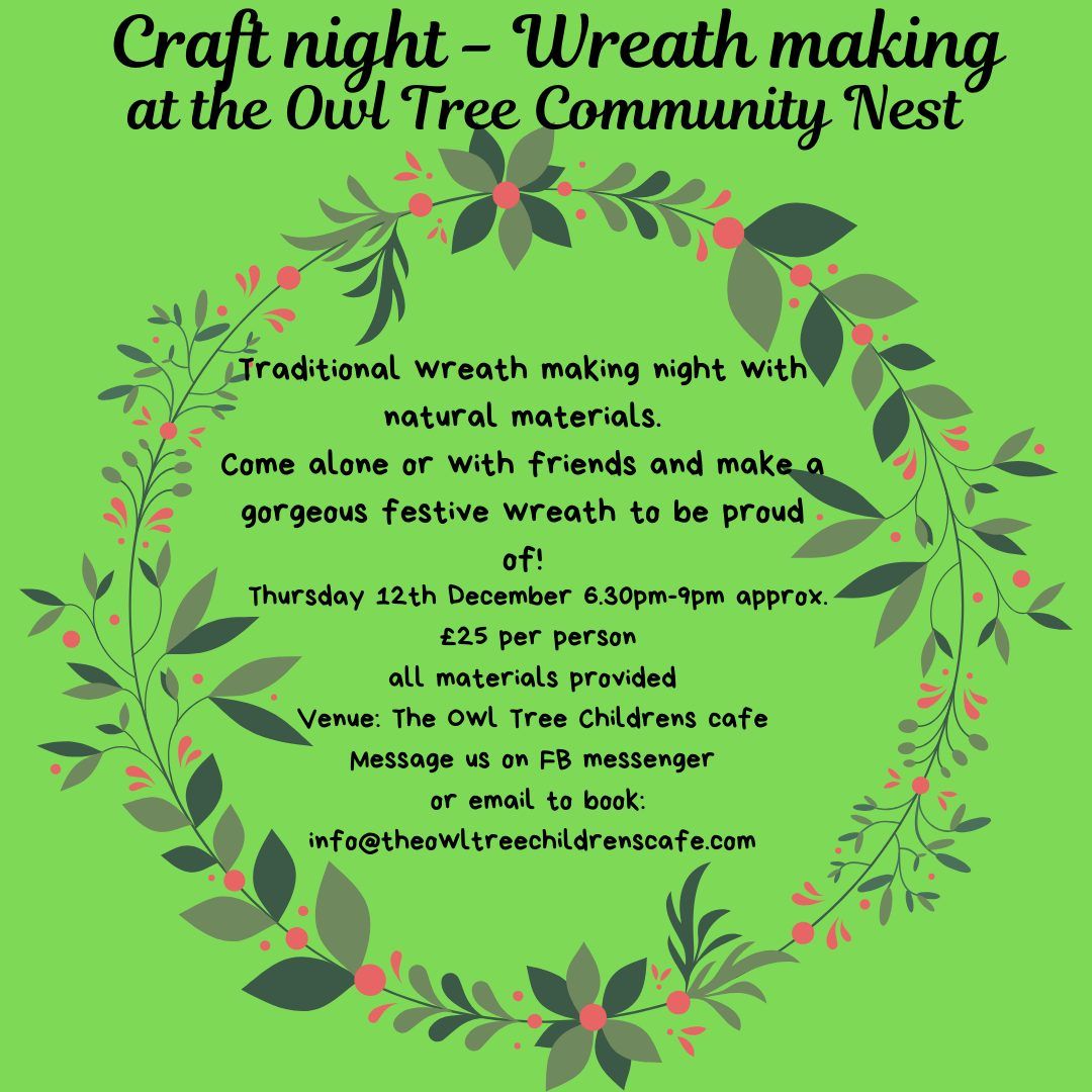 Christmas Wreath Making Craft night 