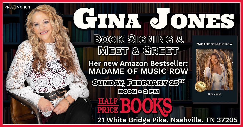 Gina Jones - Book Signing \/ Meet & Greet @ Half Price Books (Nashville)