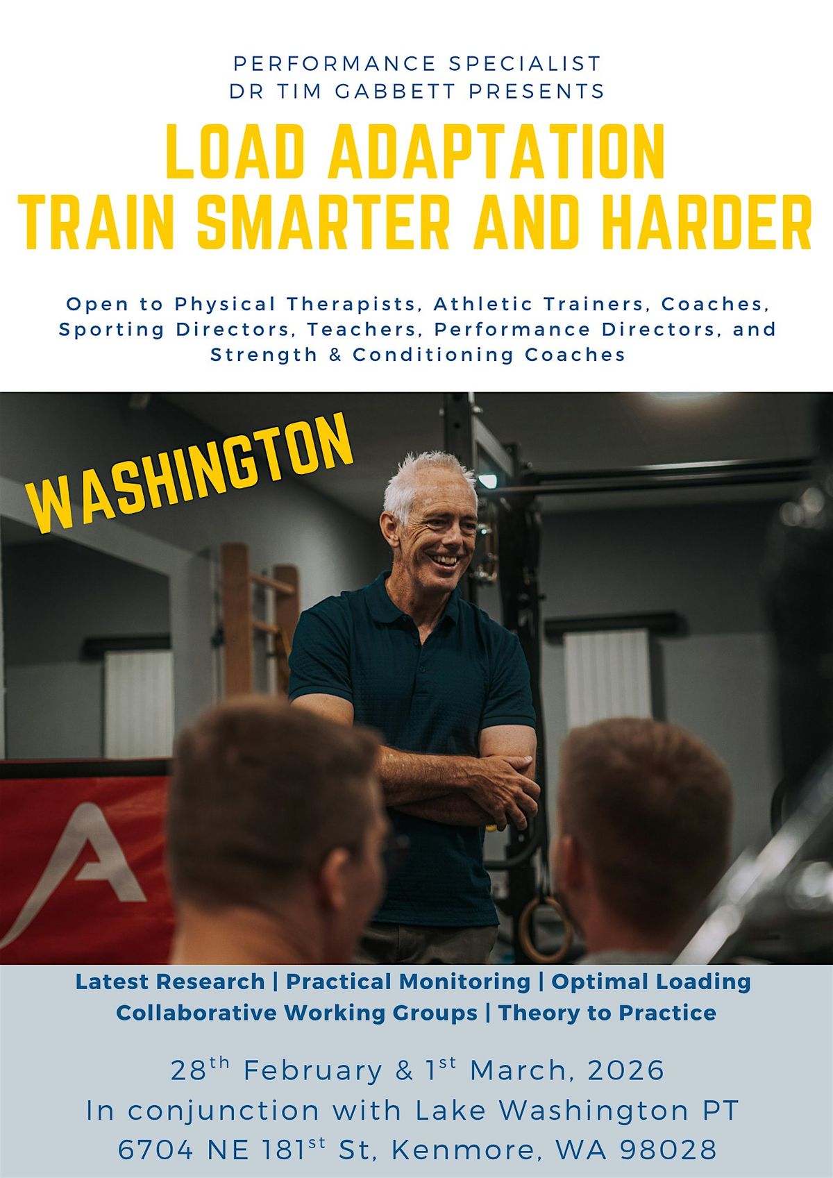 Load Adaptation - Train Smarter and Harder (Washington)