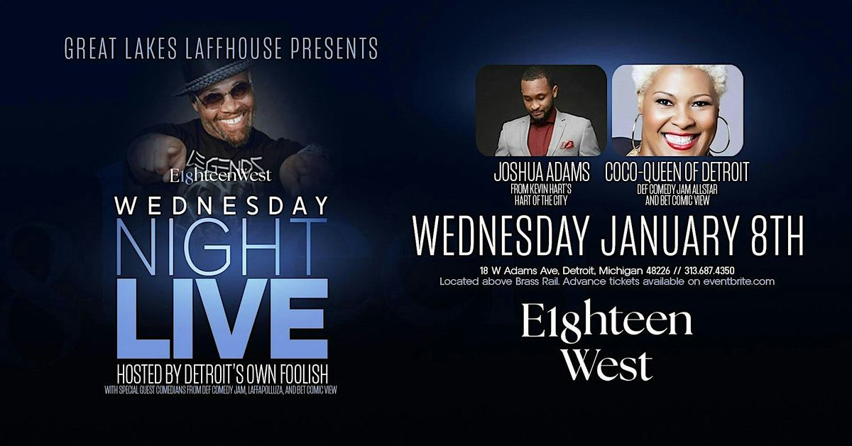 Great Lakes Laffhouse presents Wednesday Night Live on January 8th!