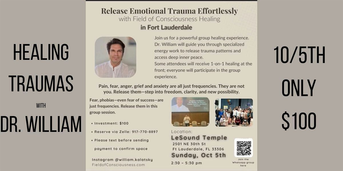 RELEASE TRAUMAS EFFORTLESSLY - Dr. WILLIAM.