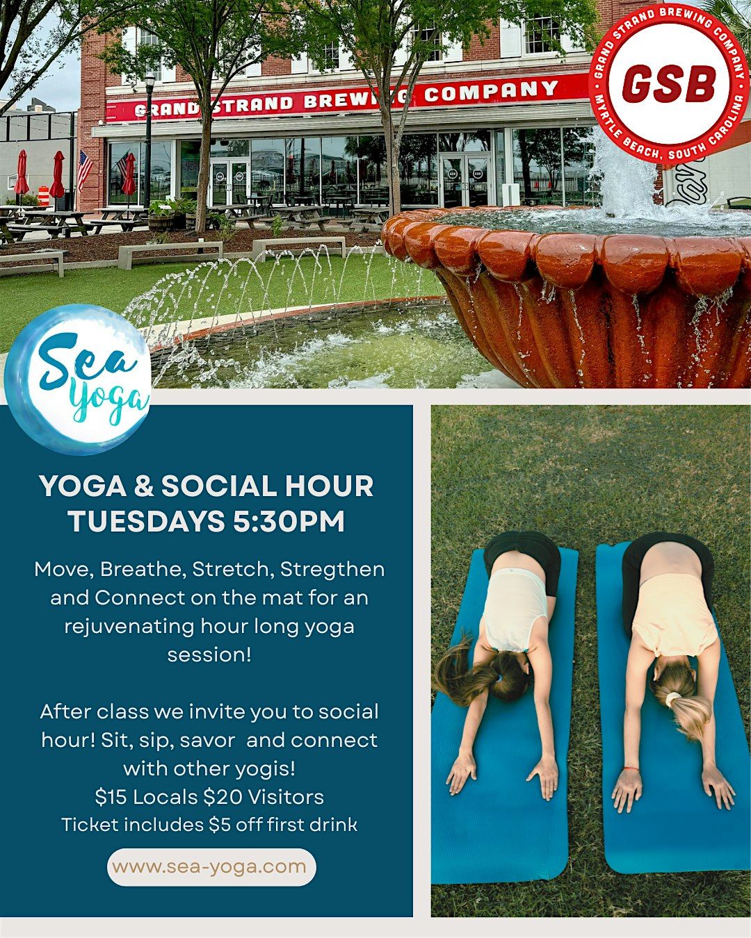 Yoga & Social Hour at Grand Strand Brewery