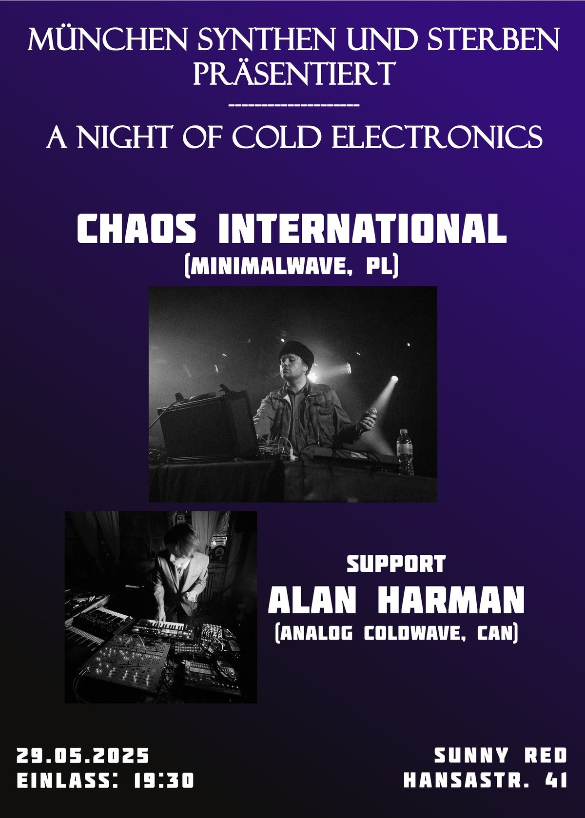 M\u00fcnchen synthen und sterben - Chaos International \/ Alan Harman LIVE