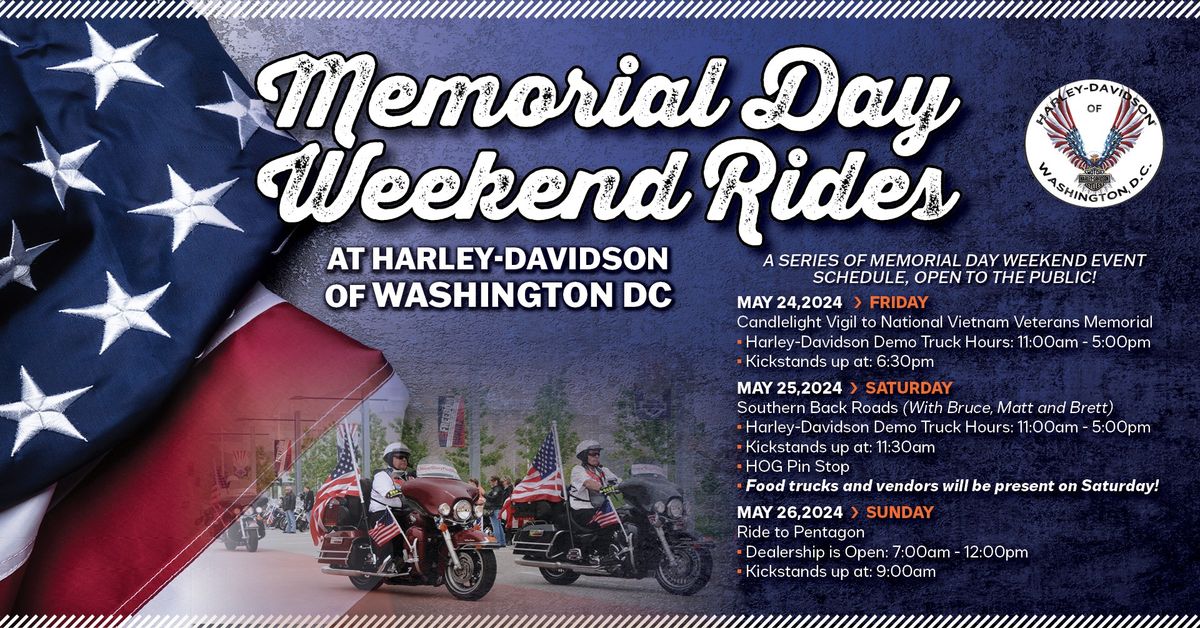 Memorial Day Weekend Rides