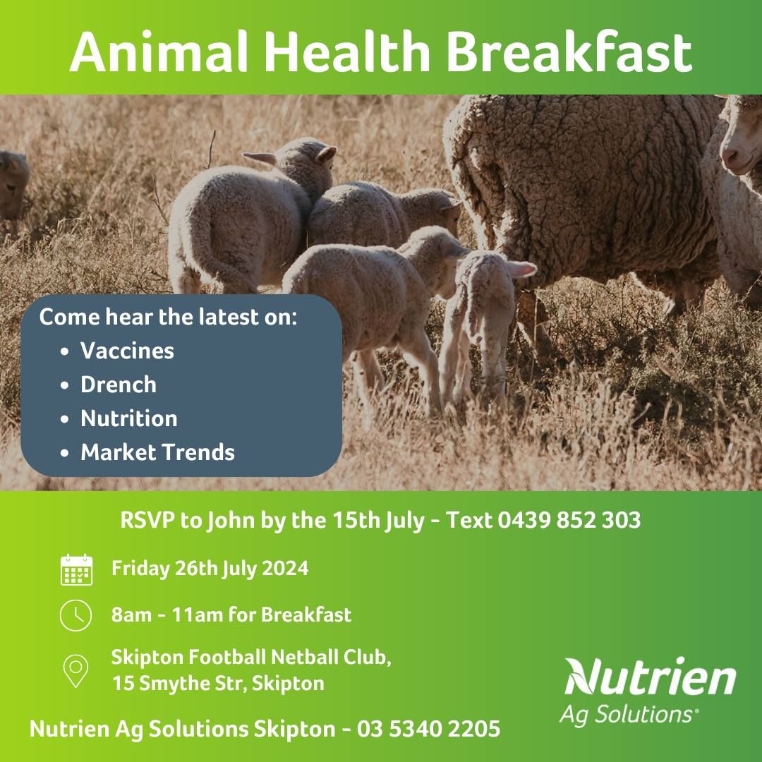 Animal Health Breakfast 