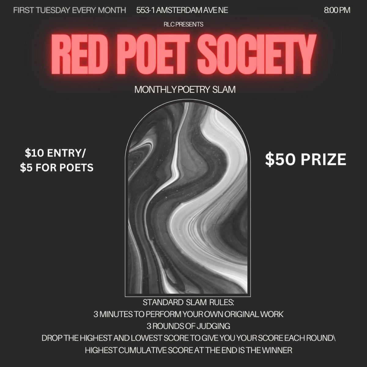 Red Poet Society: A Monthly Poetry Slam!