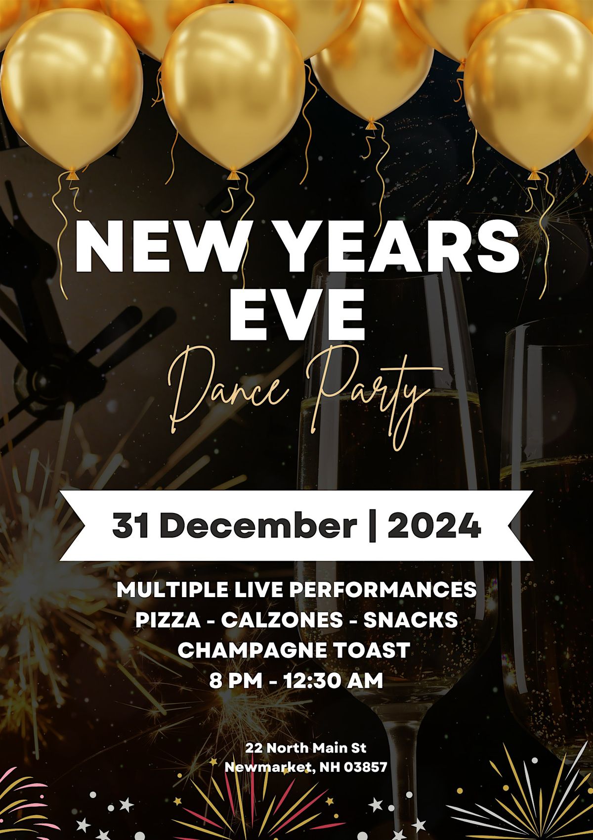 New Years Eve 8PM - 12:30 AM