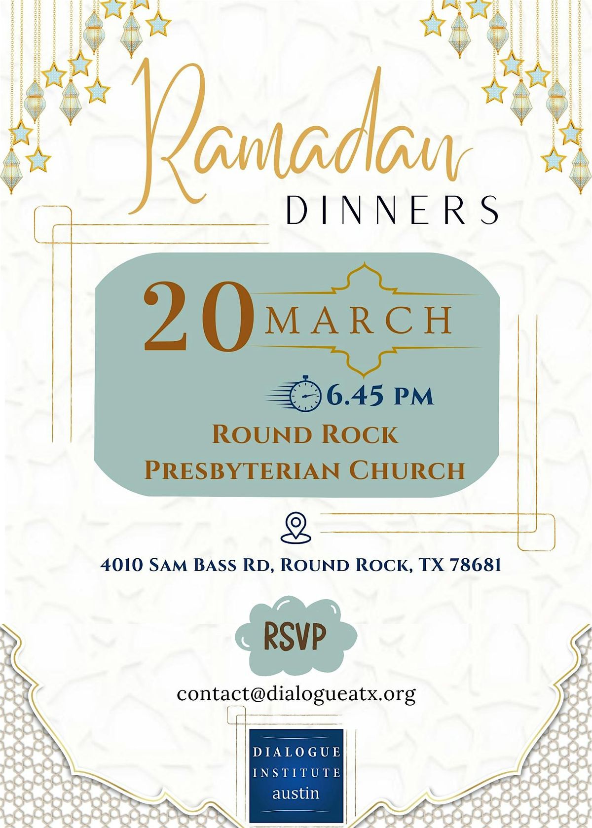 Ramadan Iftar Dinner @Round Rock Presbyterian Church