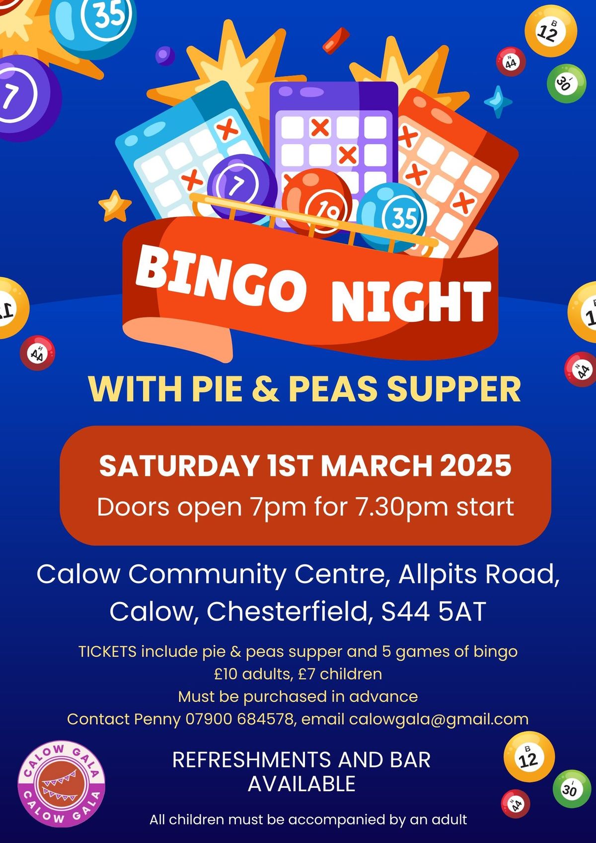 Bingo night with pie & peas supper 