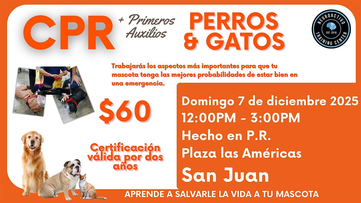 CPR y Primeros Auxilios para Perros y Gatos