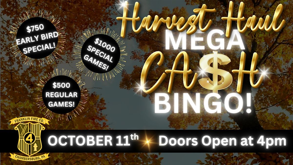 HARVEST MEGA CA$H BINGO