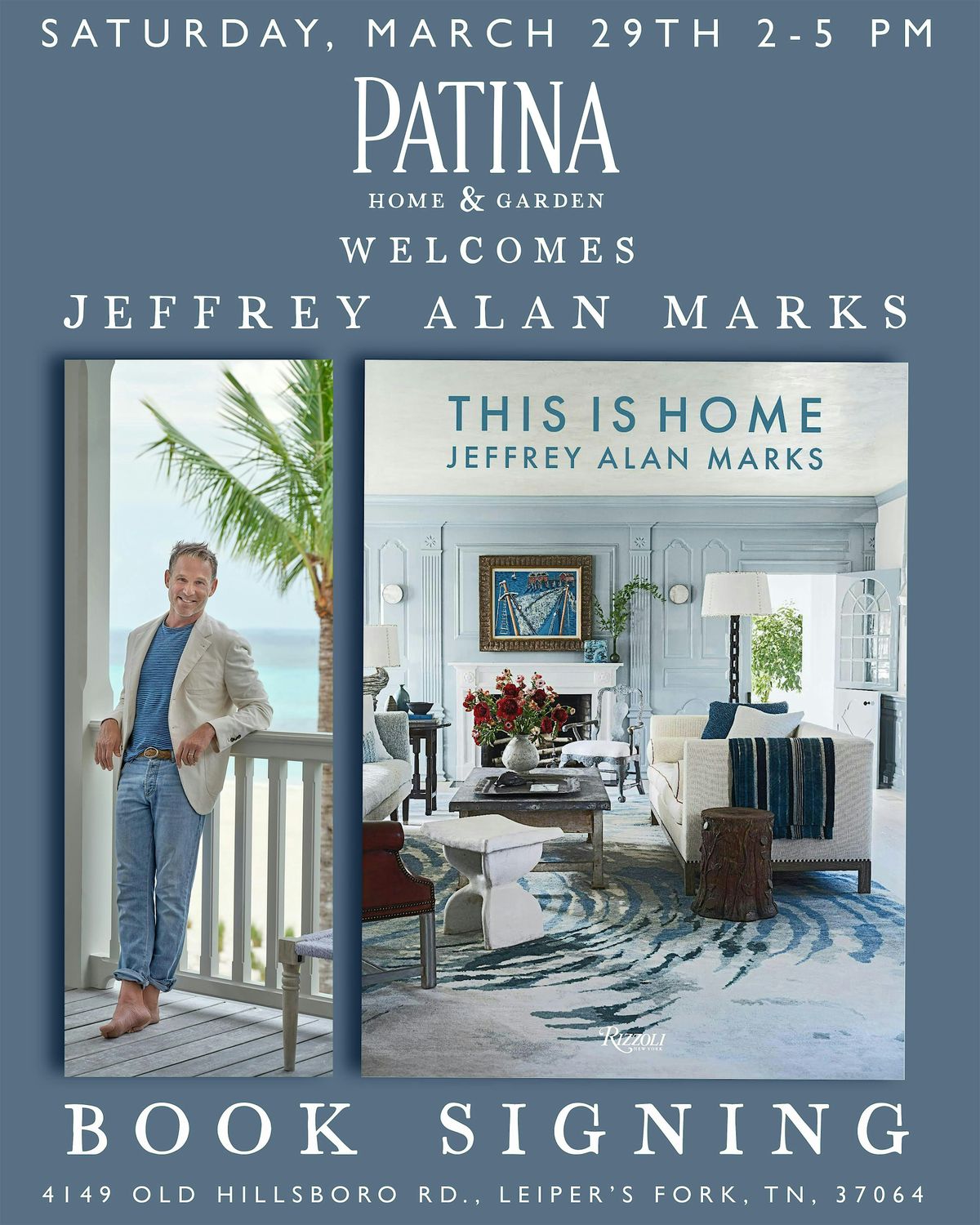 Jeffrey Alan Marks Book Signing at Patina Home & Garden