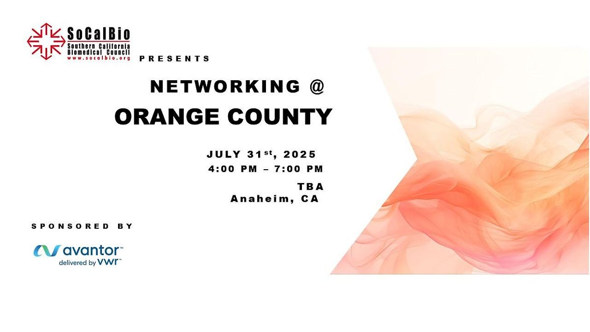 SOCALBIO Networking Mixer in ORANGE COUNTY