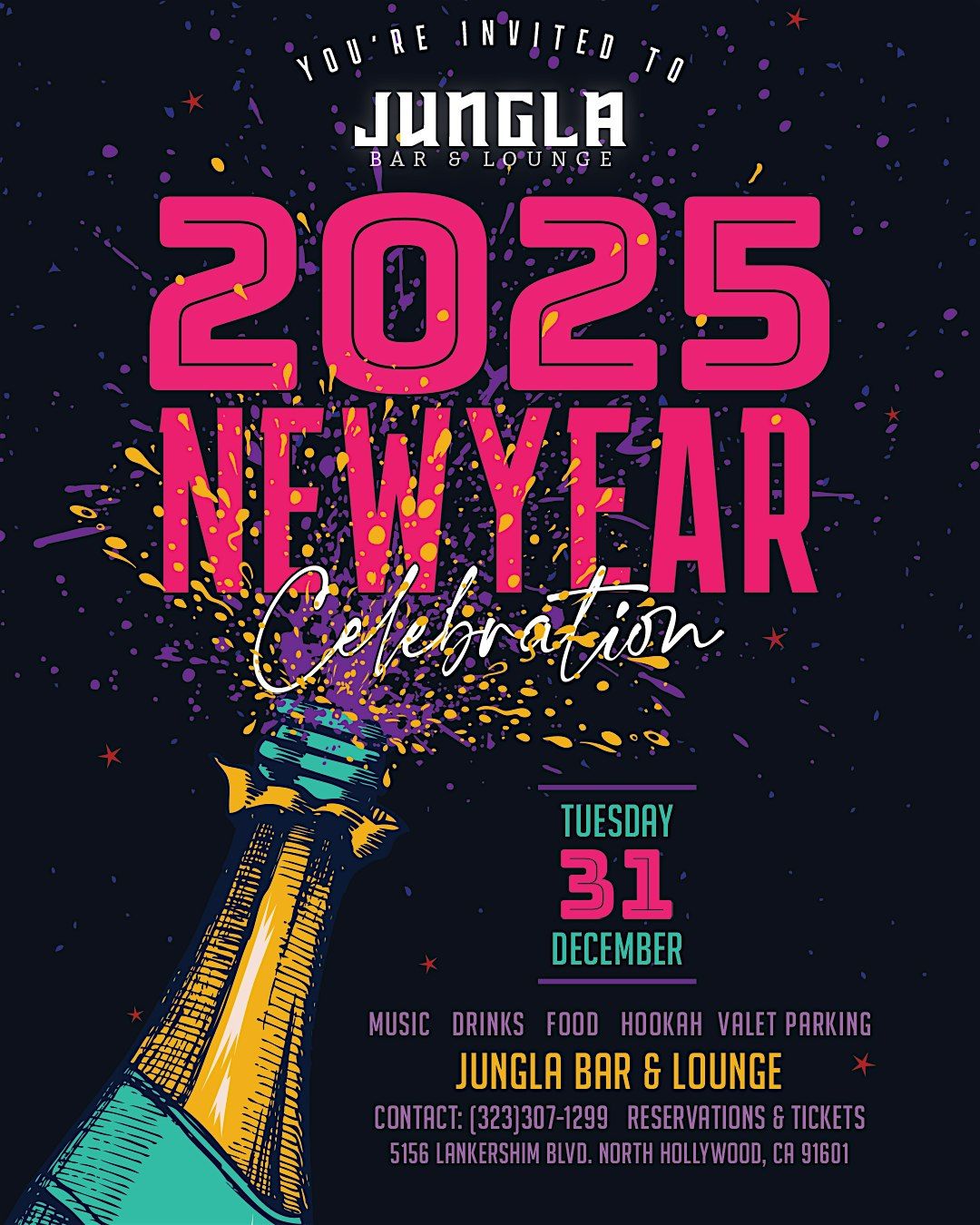 New Year's Eve in NoHo at Jungla Bar & Lounge