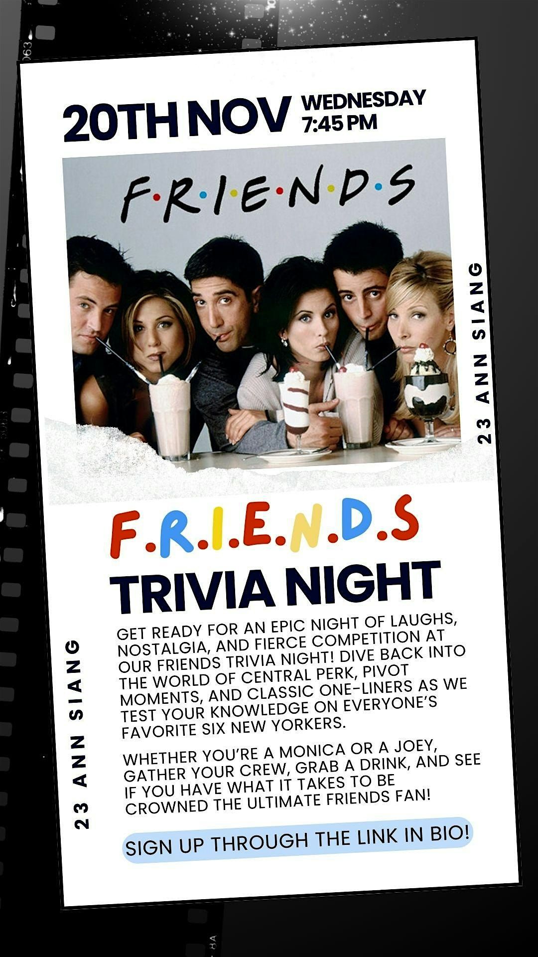 FRIENDS TRIVIA NIGHT