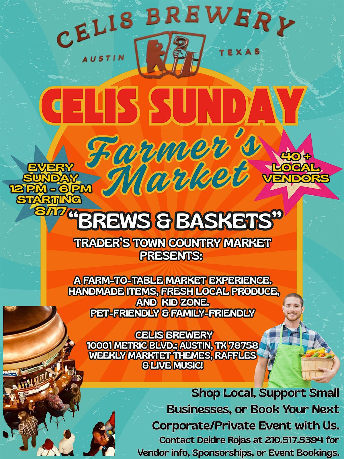 "Brews & Baskets" Celis Sunday Farmer's Market @ Celis Brewery