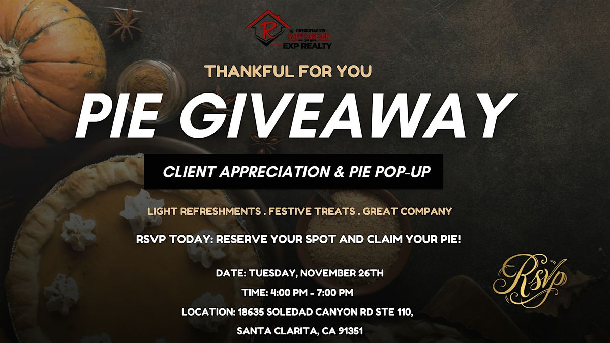 Pie Giveaway Client Appreciation