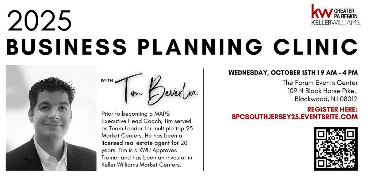 Business Planning Clinic with Tim Beverlin - South Jersey