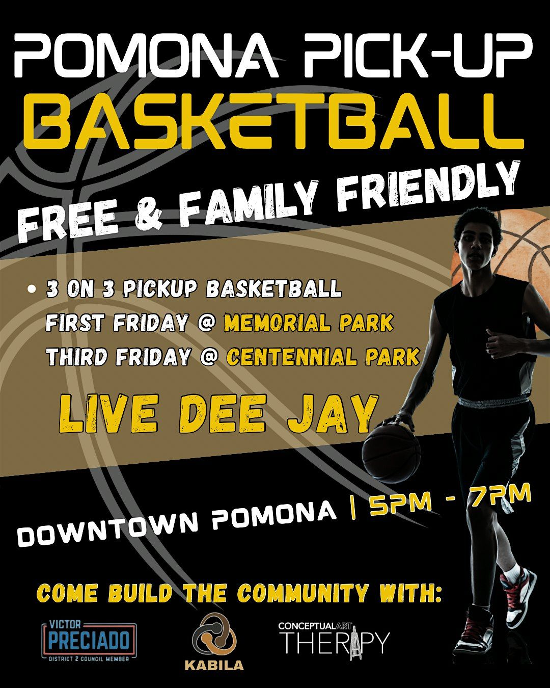 3 on 3 Pickup Basketball at Centennial Park