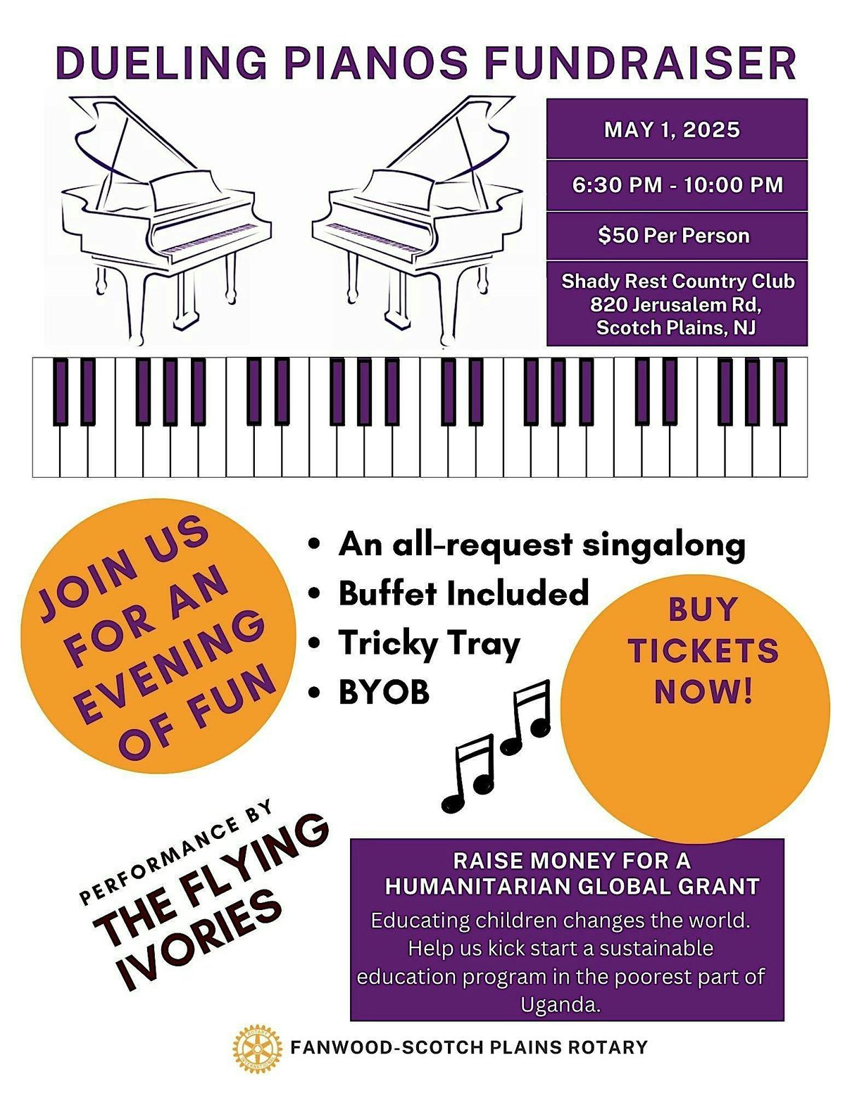 FSP Rotary Dueling Pianos Fundraiser