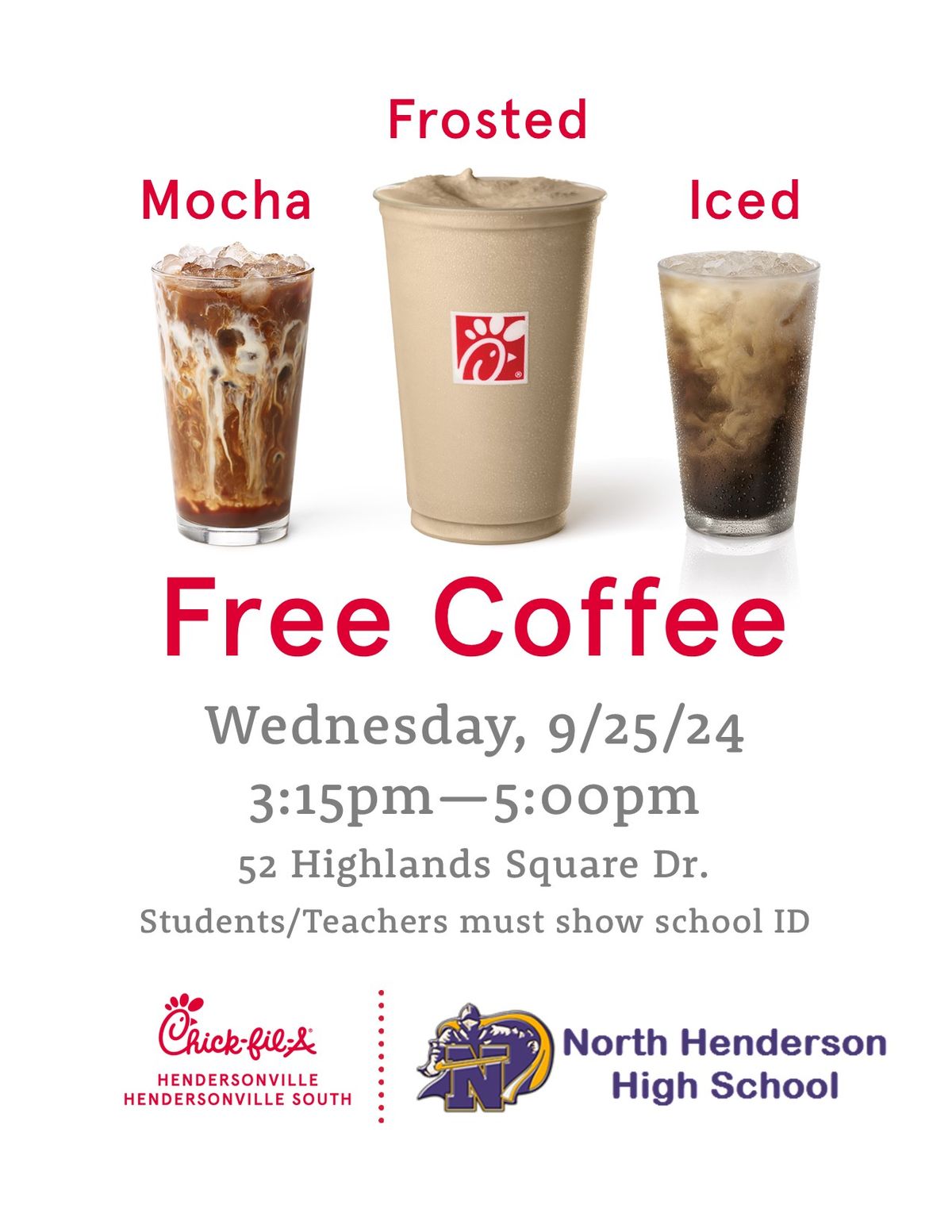 North Hendersonville High School Free Coffee!