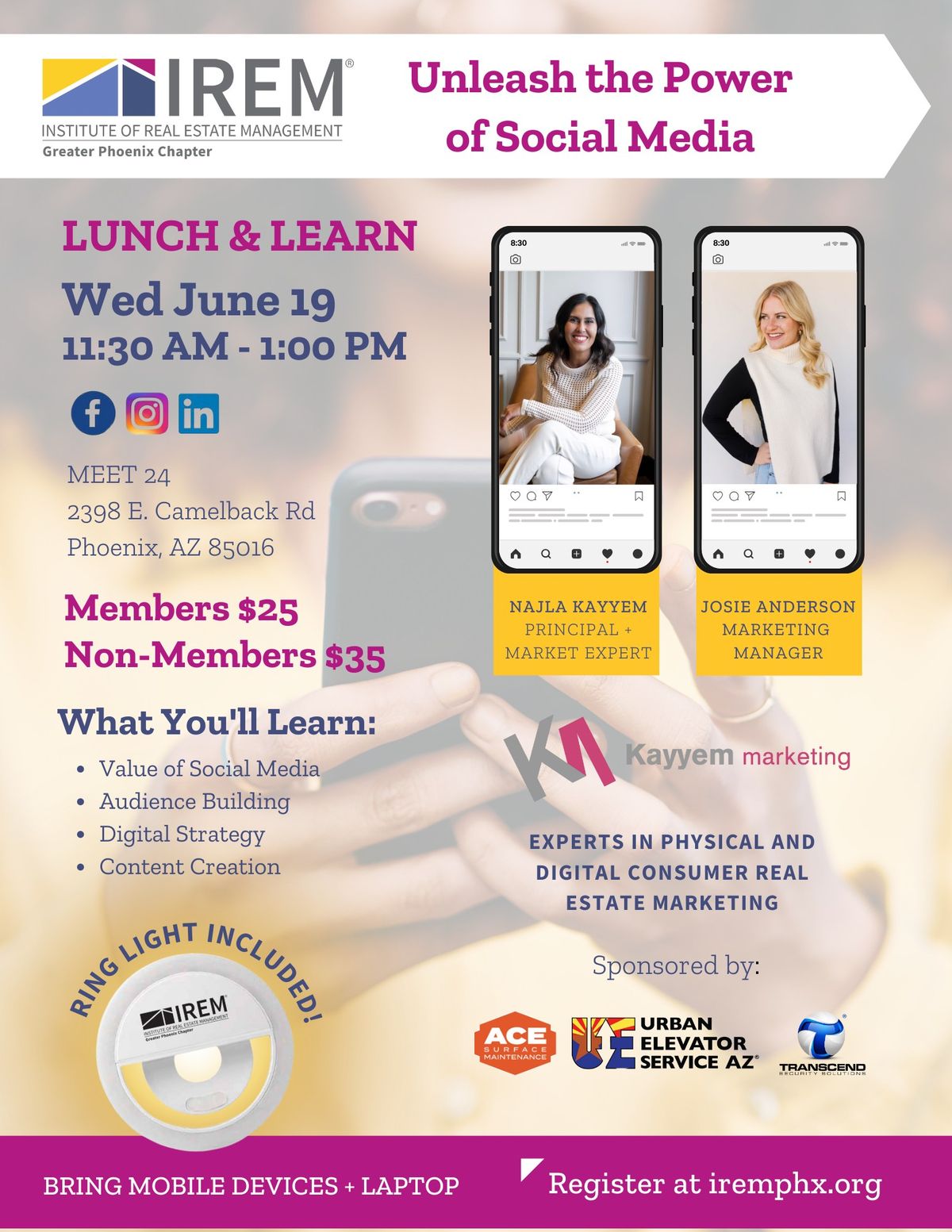 IREM Lunch & Learn Unleash the Power of Social Media