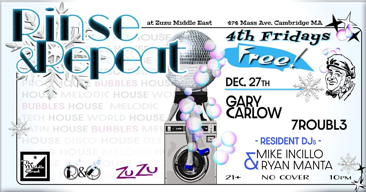 R&R: A Night of House Music & Bubbles w\/ Gary Carlow, 7ROUBL3, +more!