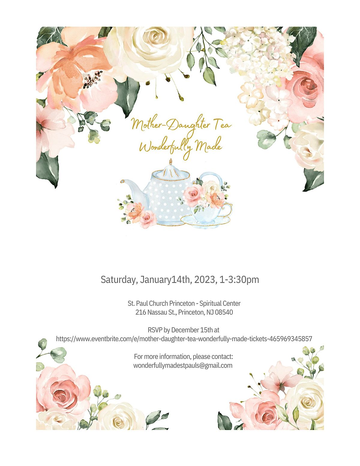 Mother-Daughter Tea  (Wonderfully Made)