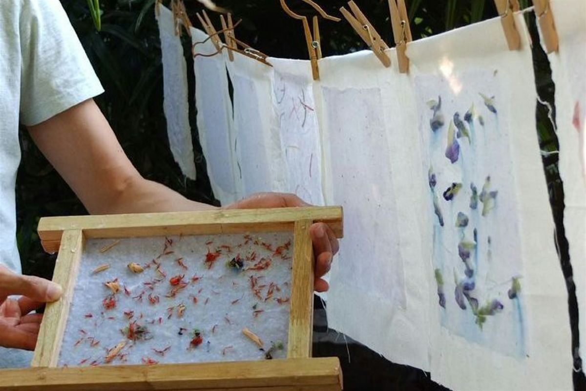 Handmade Holidays: Plant fiber paper making