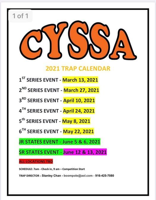 CYSSA SR States Trap Event-JV & Varsity