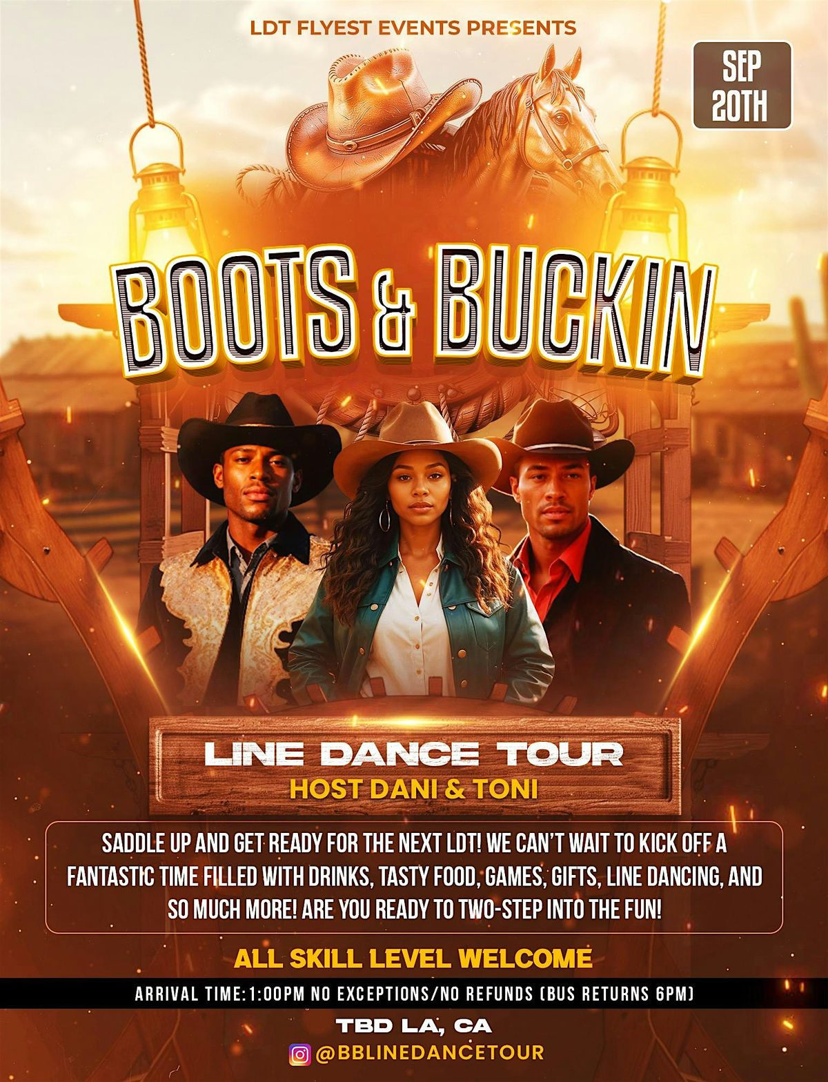 Boots & Buckin Line Dance Tour