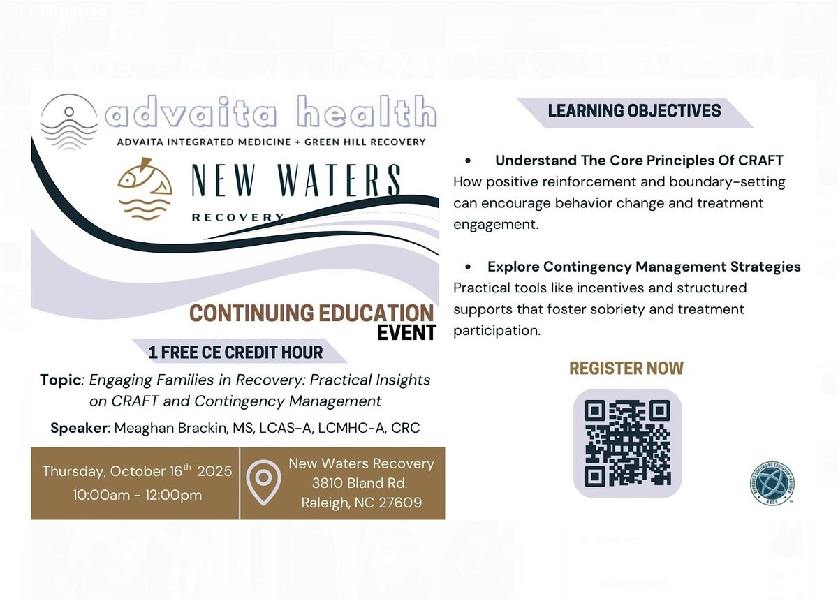 AIM x NWR Continuing Education Event -  Raleigh NC - 1 Free CE Credit Hour