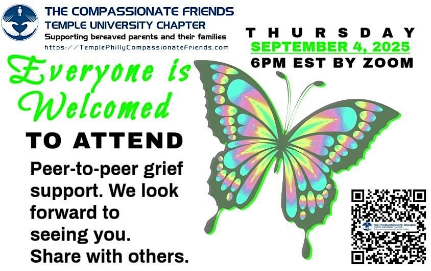 1ST THURSDAY MONTHLY GRIEF SUPPORT FREE BY ZOOM 6:00PM EST