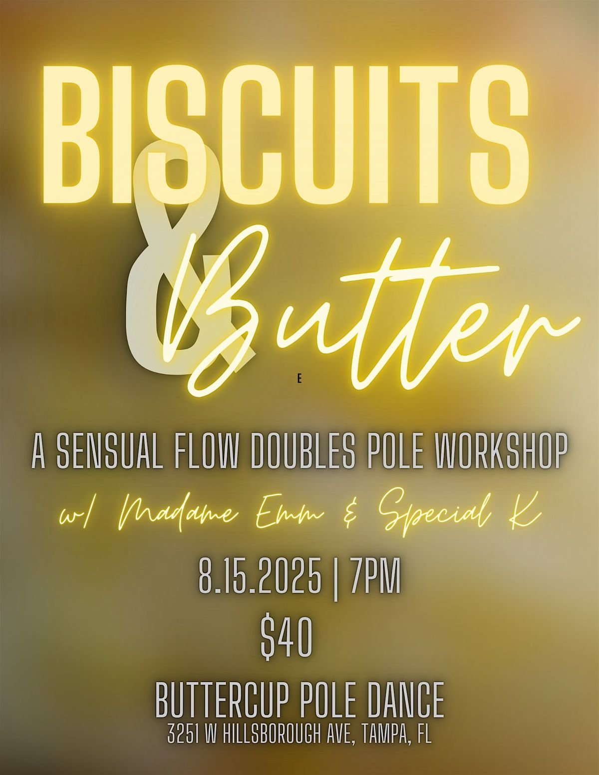 Biscuits & Butter: Sensual Flow Doubles Pole Workshop