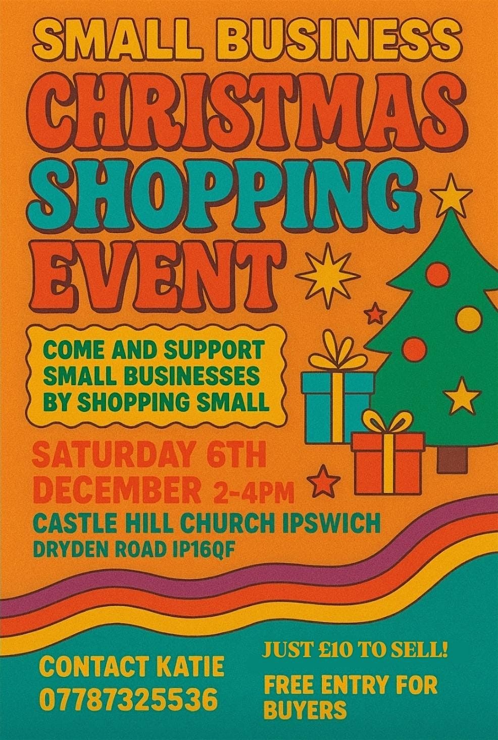 Small business shopping event, castle hill church Ipswich