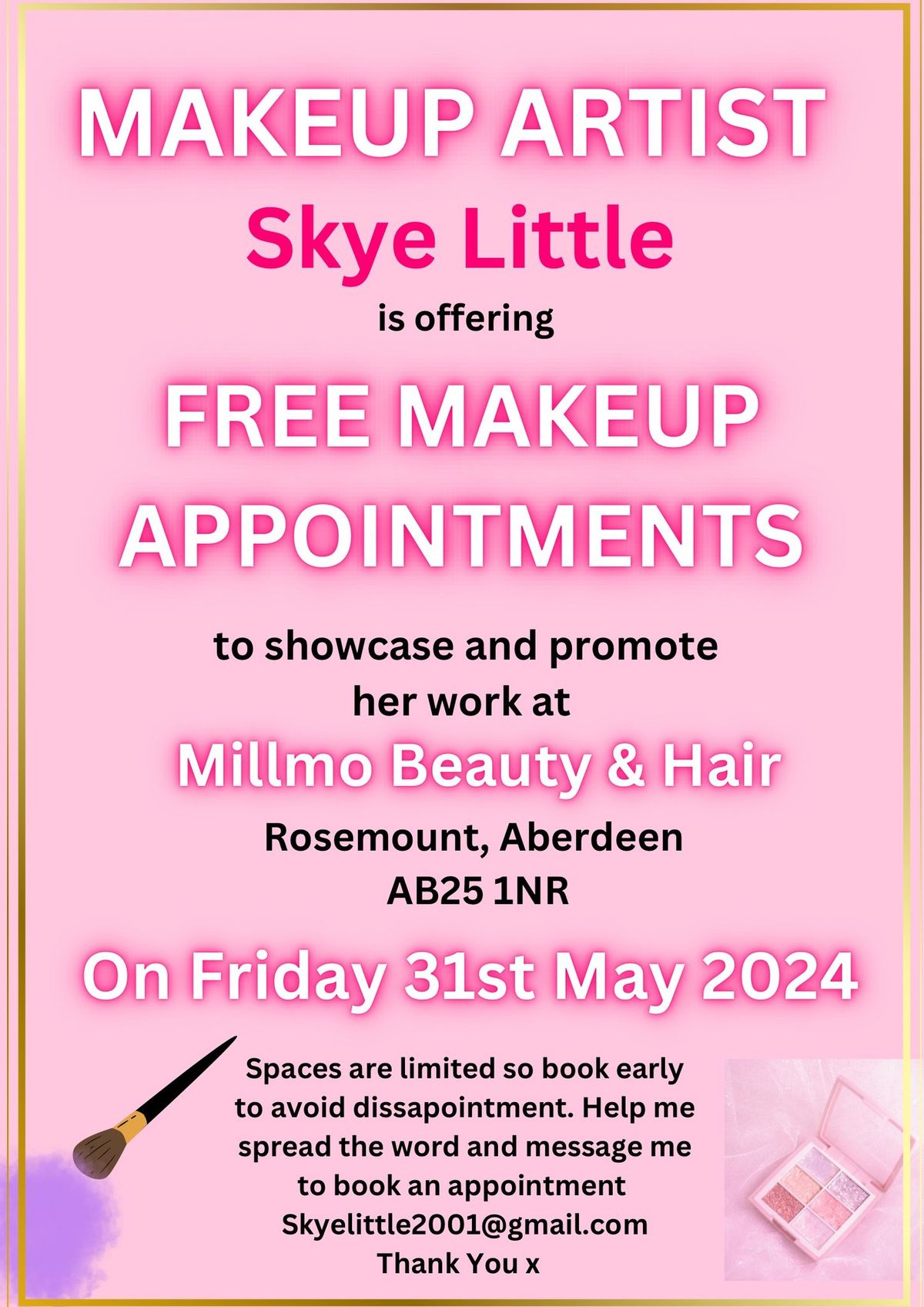 Free Makeup Appointments! 
